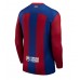 Pánský Fotbalový dres Barcelona 2023-24 Domácí Dlouhý Rukáv